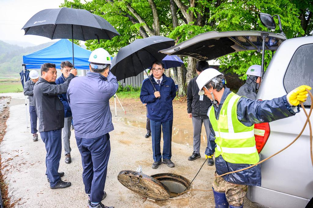 현장점검 - 미FDA패류생산해역 주변 하수처리시설 설치사업1
